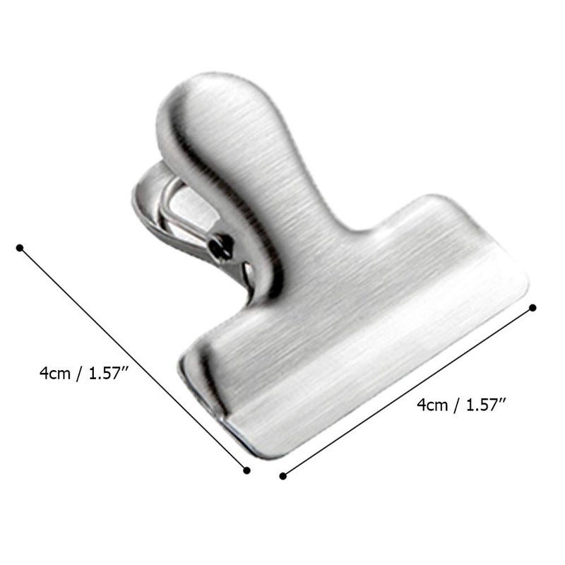 CNYMANY 10 pcs Large Stainless Steel Chip Bag Clips, CNYMANY 3 Sizes 4.7" 3" 1.6" Heavy Duty Air Tight Seal Grip Coffee Food Bag Clamps for Office Kitchen Home Use - Image 2